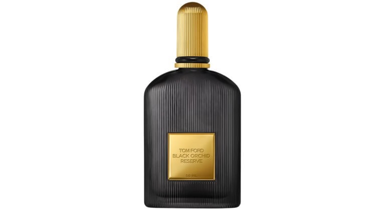 Tom Ford Black Orchid Reserve Parfum is a dense chypre floral fragrance that blends black orchid, ghost orchid, ylang-ylang, black truffle, timut pepper, roasted black tonka, patchouli, dark chocolate, vanilla, and amber, capturing the mysterious allure of rare blossoms and earthy notes.