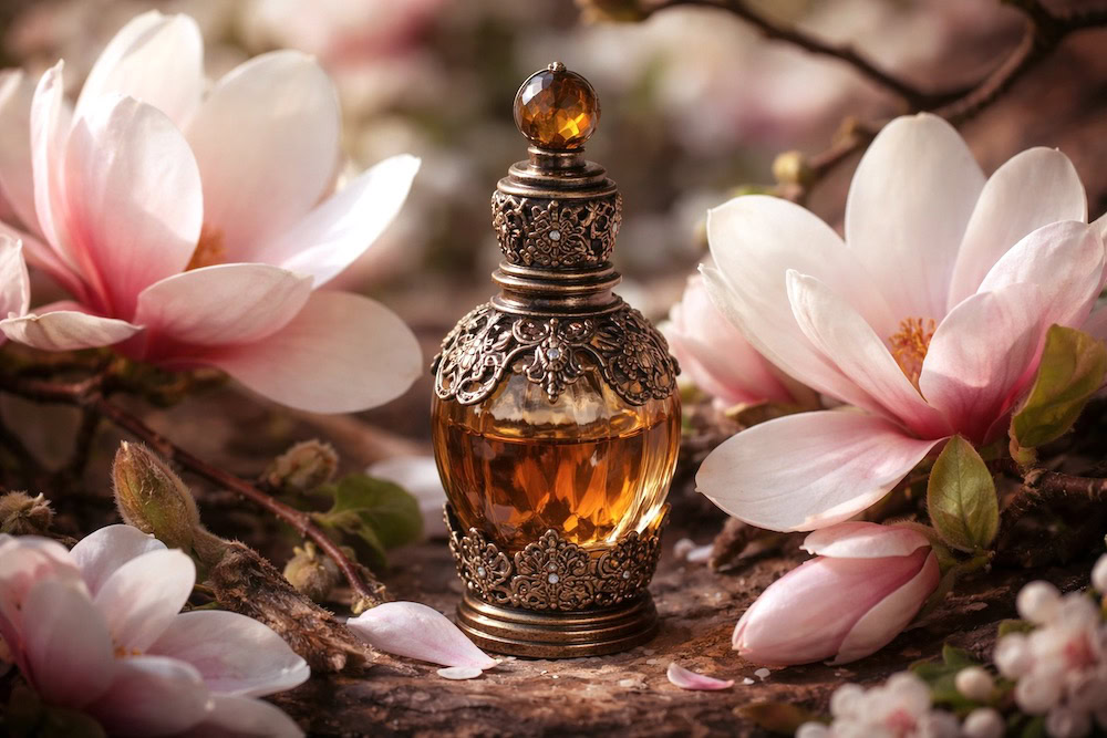 Absolute Magnolia perfume oil – creamy floral facets with soft citrus brightness and tea-like nuance in perfumery