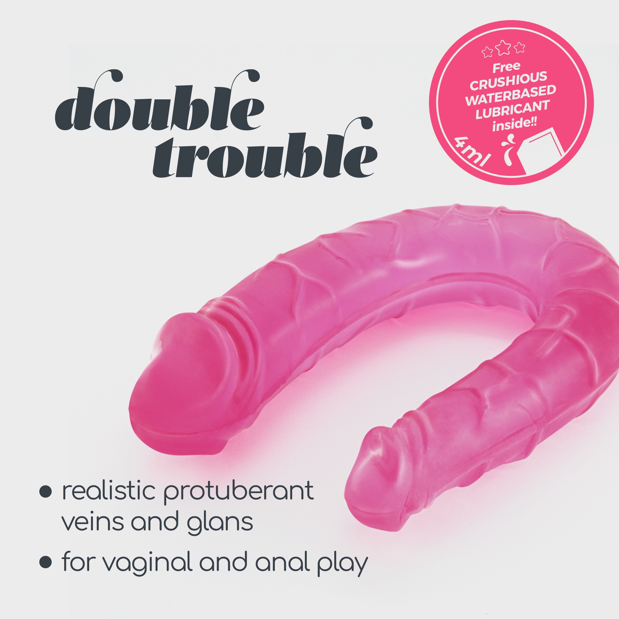 Dildo duplo crushious rosa