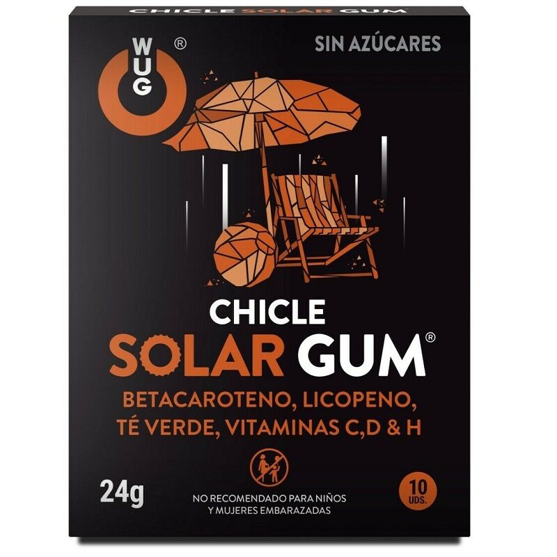 Pastilha elástica solar wug gum 10 uds
