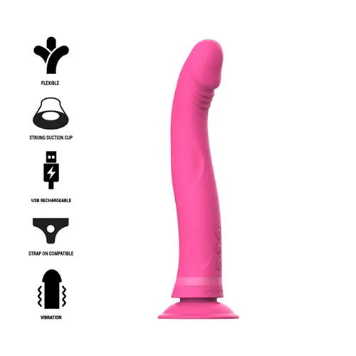 Dildo vibrador michelangelo silicone rosa
