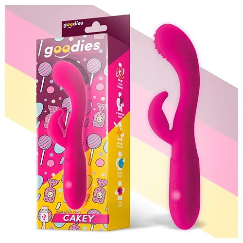 Vibrador silicone cakey ponto g e coelho