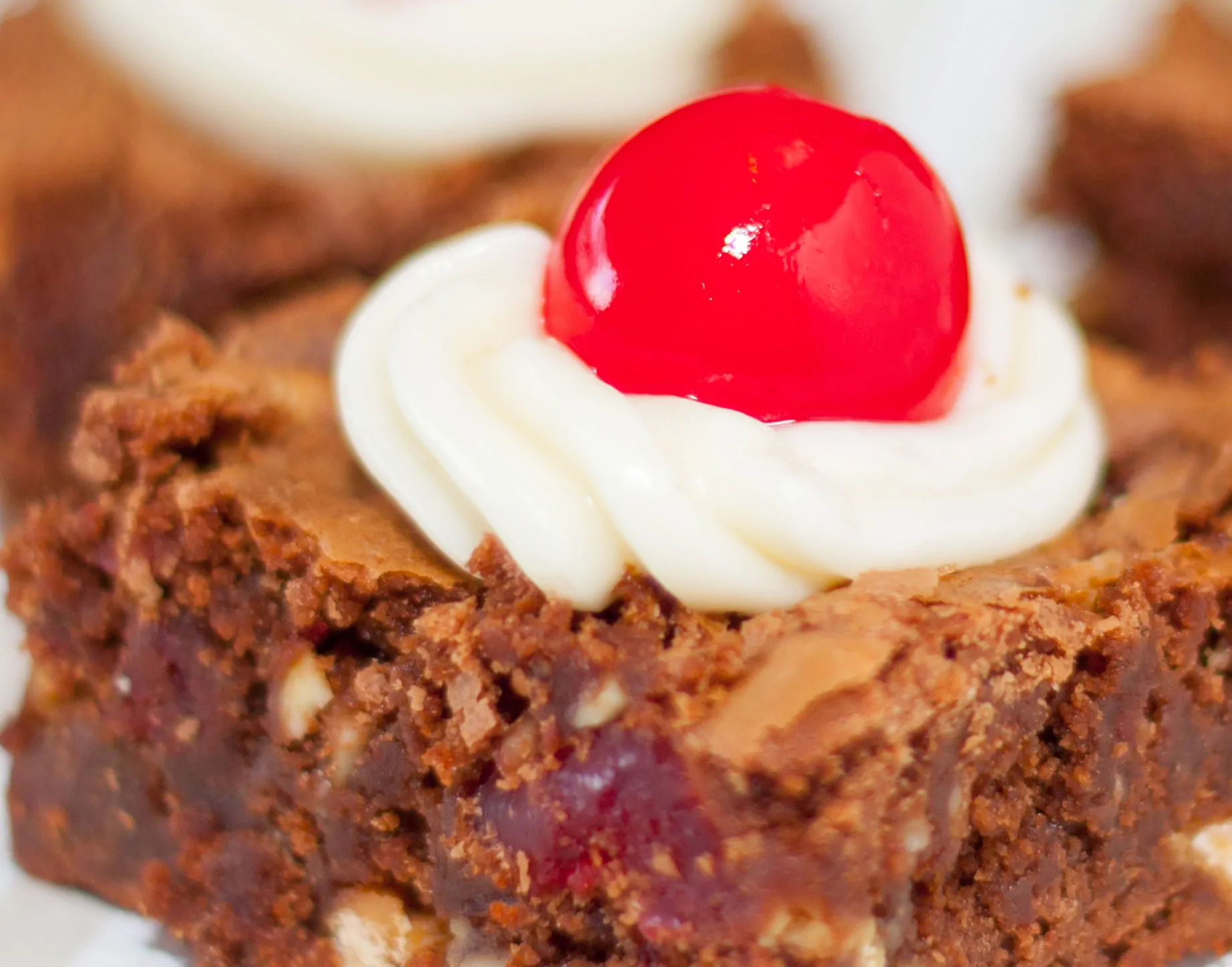 Black Forest Brownies with Toasted Almonds