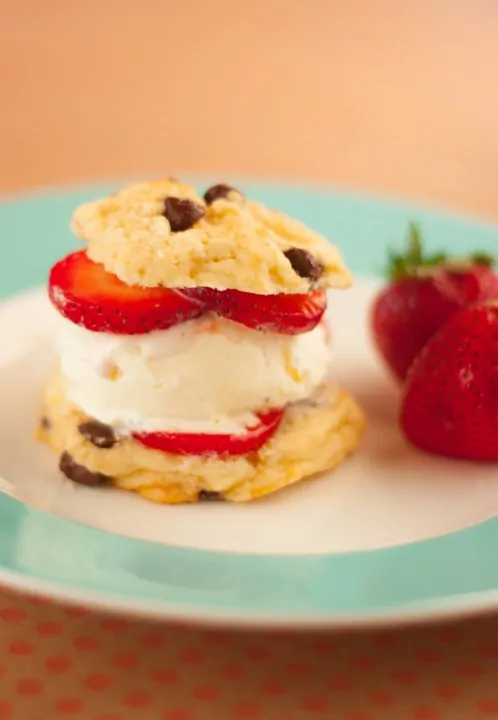 Chocolate Chip Strawberry Ice Cream Cookies - www.platingpixels.com
