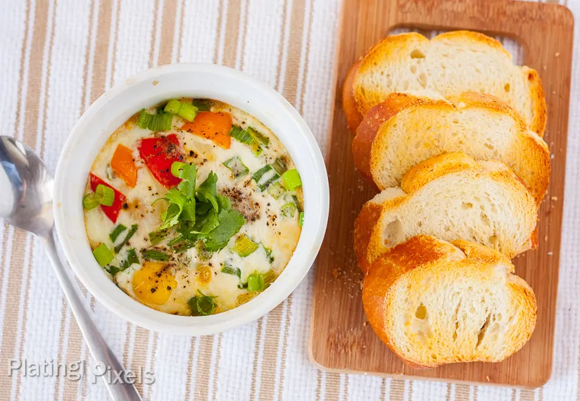 Bell Pepper and Green Onion Egg Bakes - www.platingpixels.com