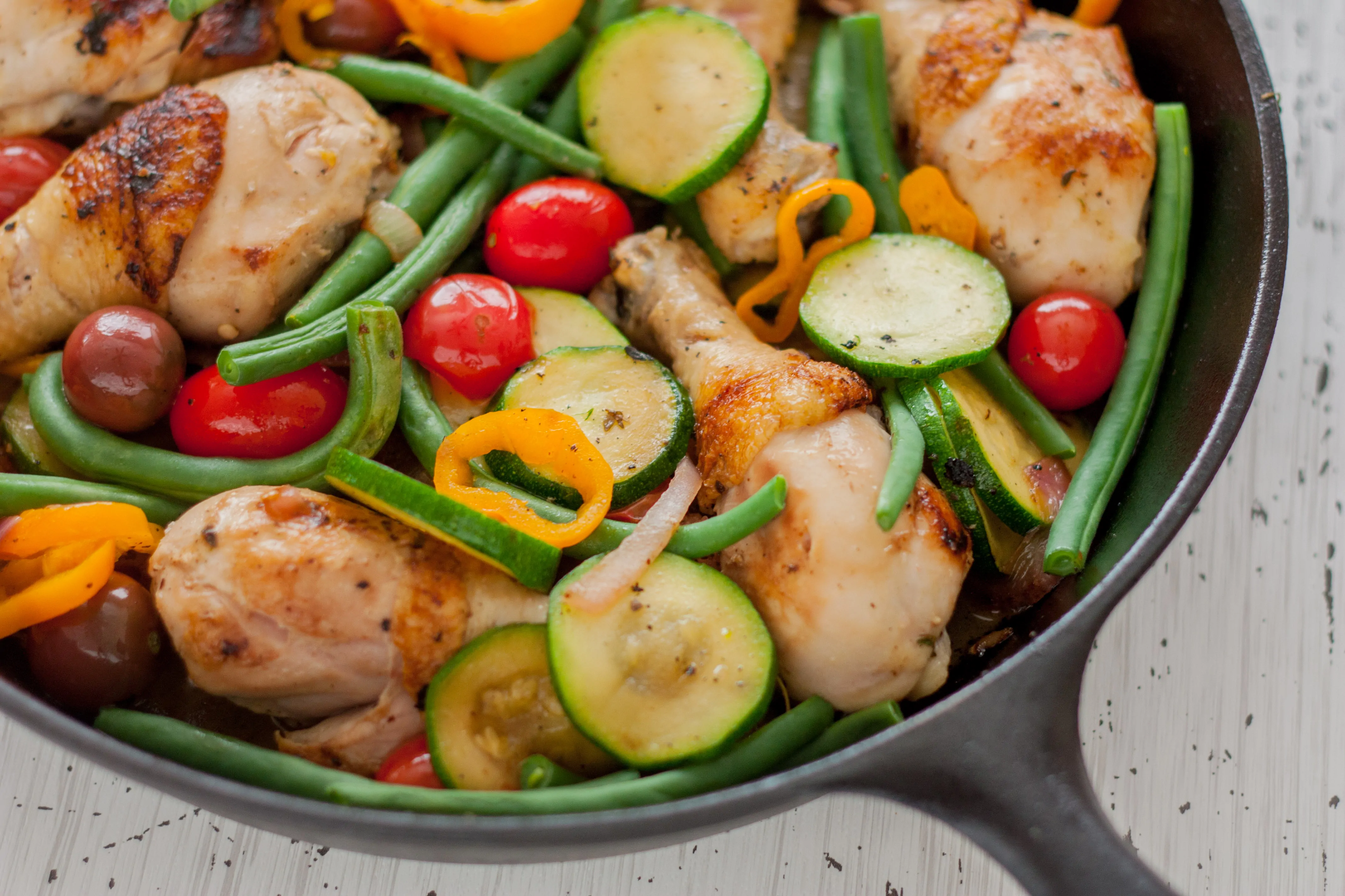Rustic Herbed Skillet Chicken and Vegetables