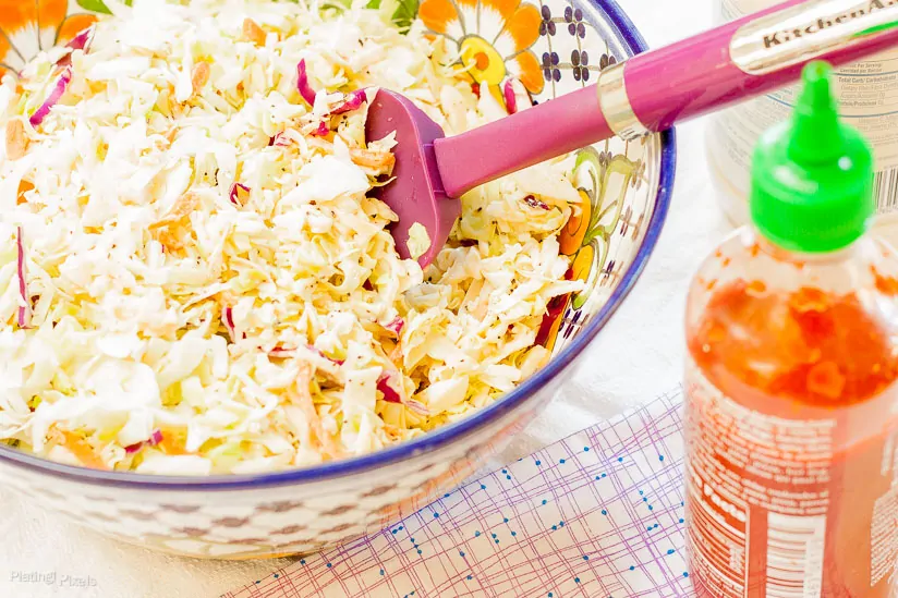 Honey Sriracha Coleslaw recipe - www.platingpixels.com