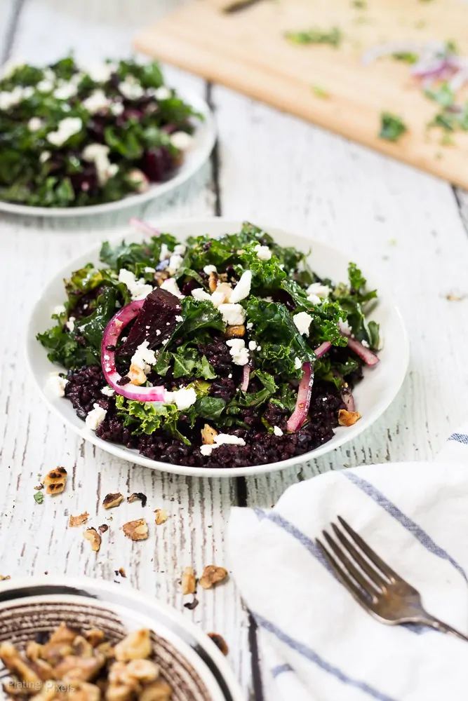 Black Rice, Roasted Beet and Kale Salad