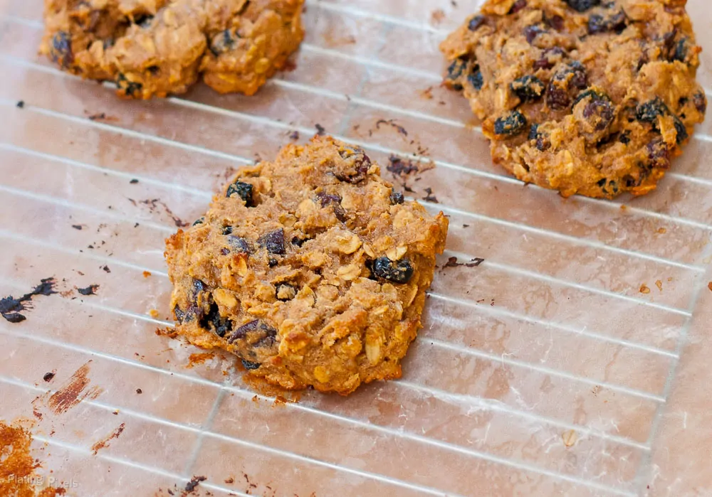 Healthy Vegan Peanut Butter Breakfast Cookies recipe - www.platingpixels.com
