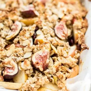 Fall Harvest Fig Pear and Apple Crisp recipe - www.platingpixels.com