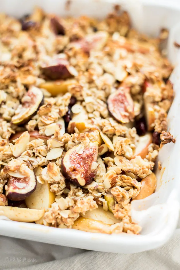 Fall Harvest Fig Pear and Apple Crisp recipe - www.platingpixels.com