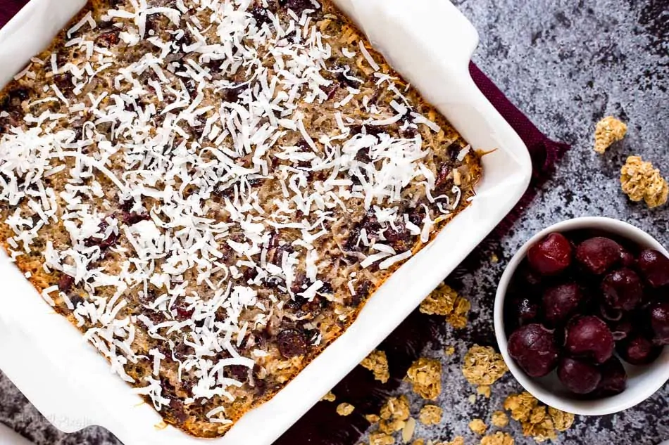 Chewy Cherry Orange Oatmeal Bars recipe - www.platingpixels.com