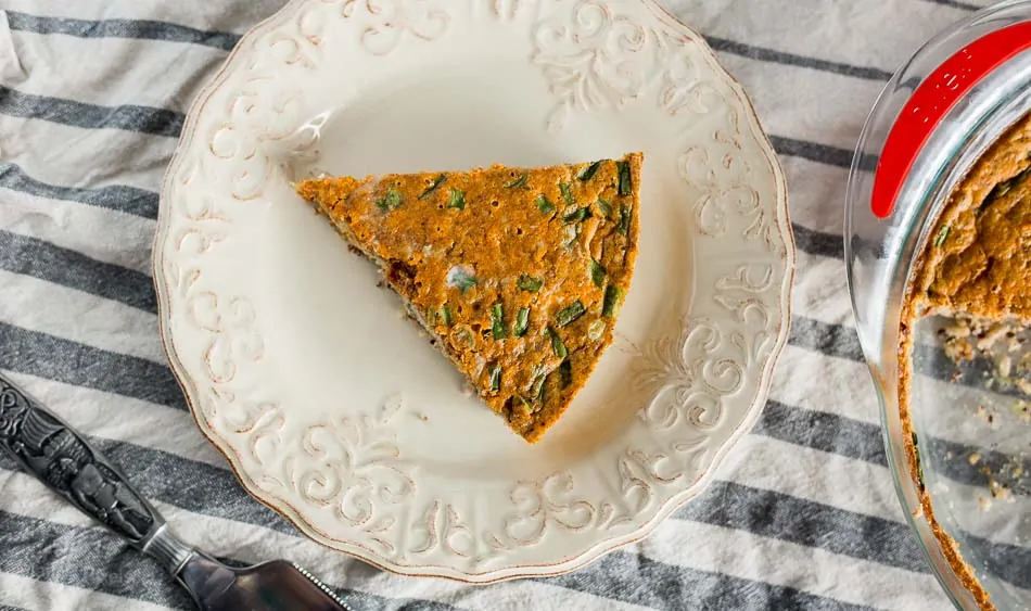 Chorizo and Cheddar Quiche with Quinoa Crust recipe - platingpixels.com