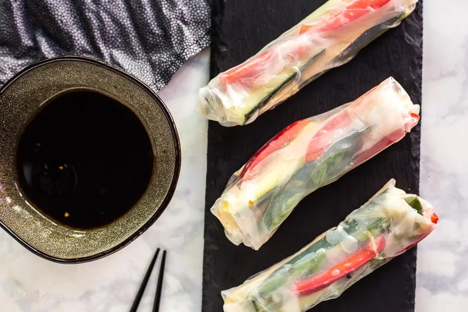Vegan Vietnamese Tofu Spring Rolls - platingpixels.com