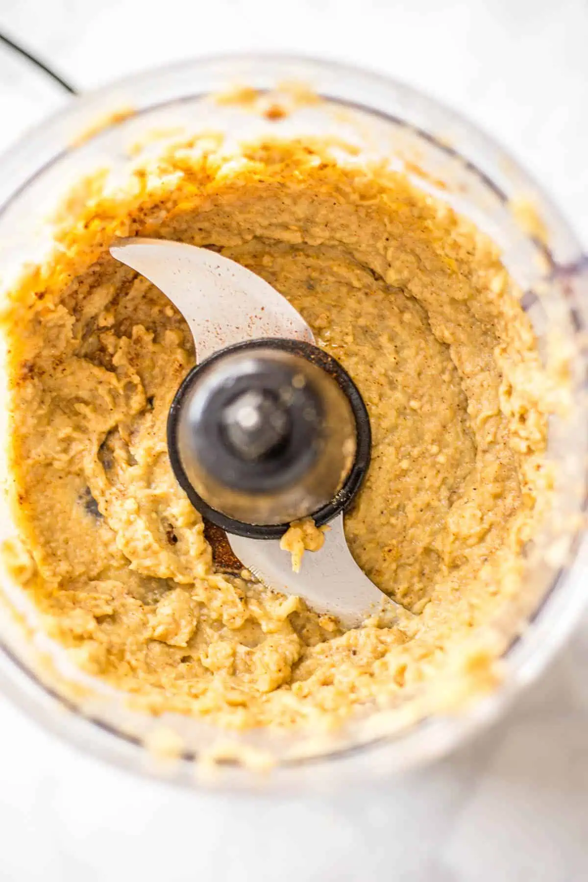 Eggplant dip in a food processor