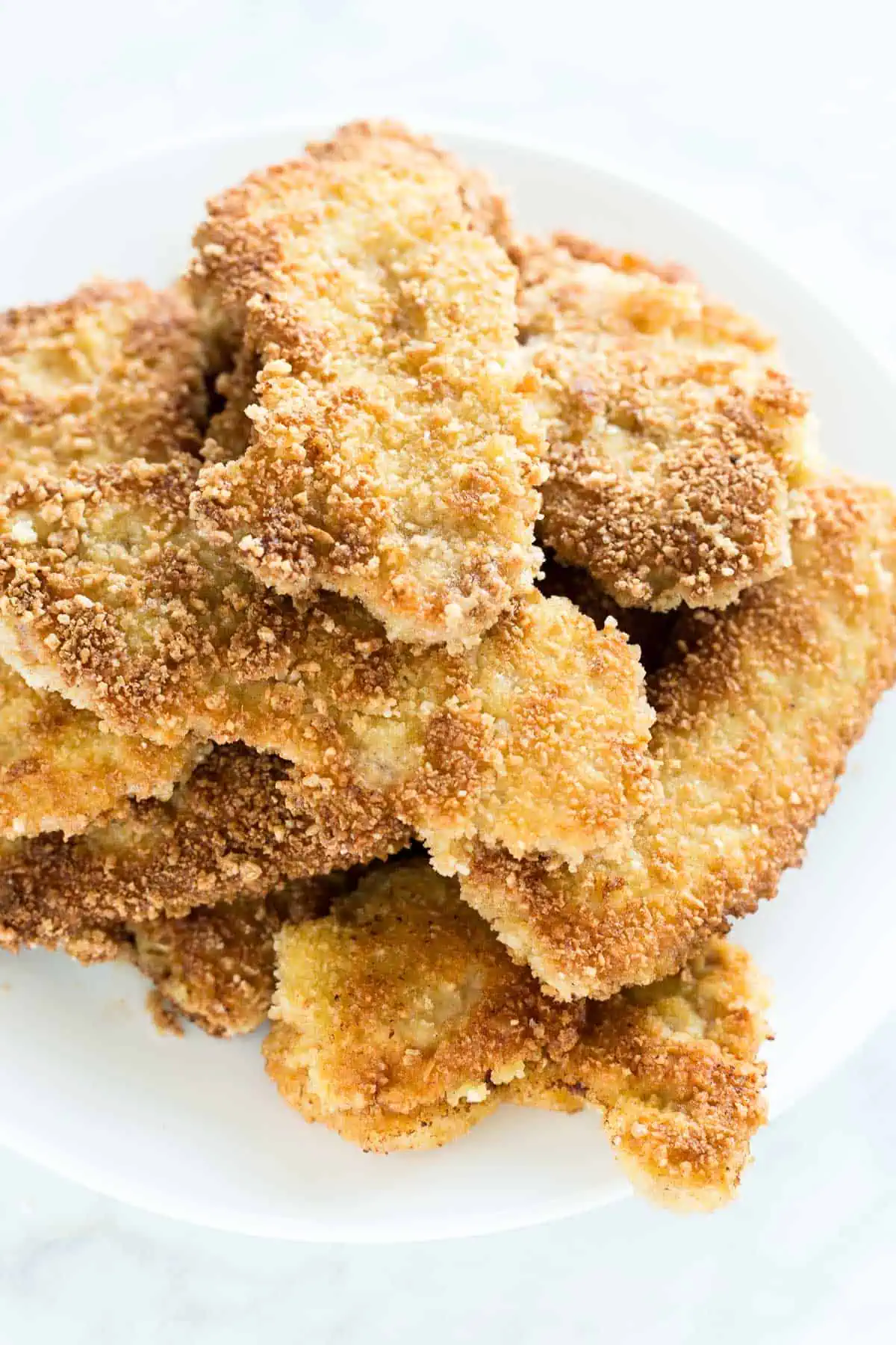 Fried Pork Schnitzel cutlets on a plate