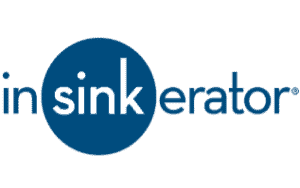 InSinkErator logo with the word "sink" in white inside a blue circle, and the remaining letters in blue surrounding the circle—perfect for any "Plumb it Heat it Cool it" solution.
