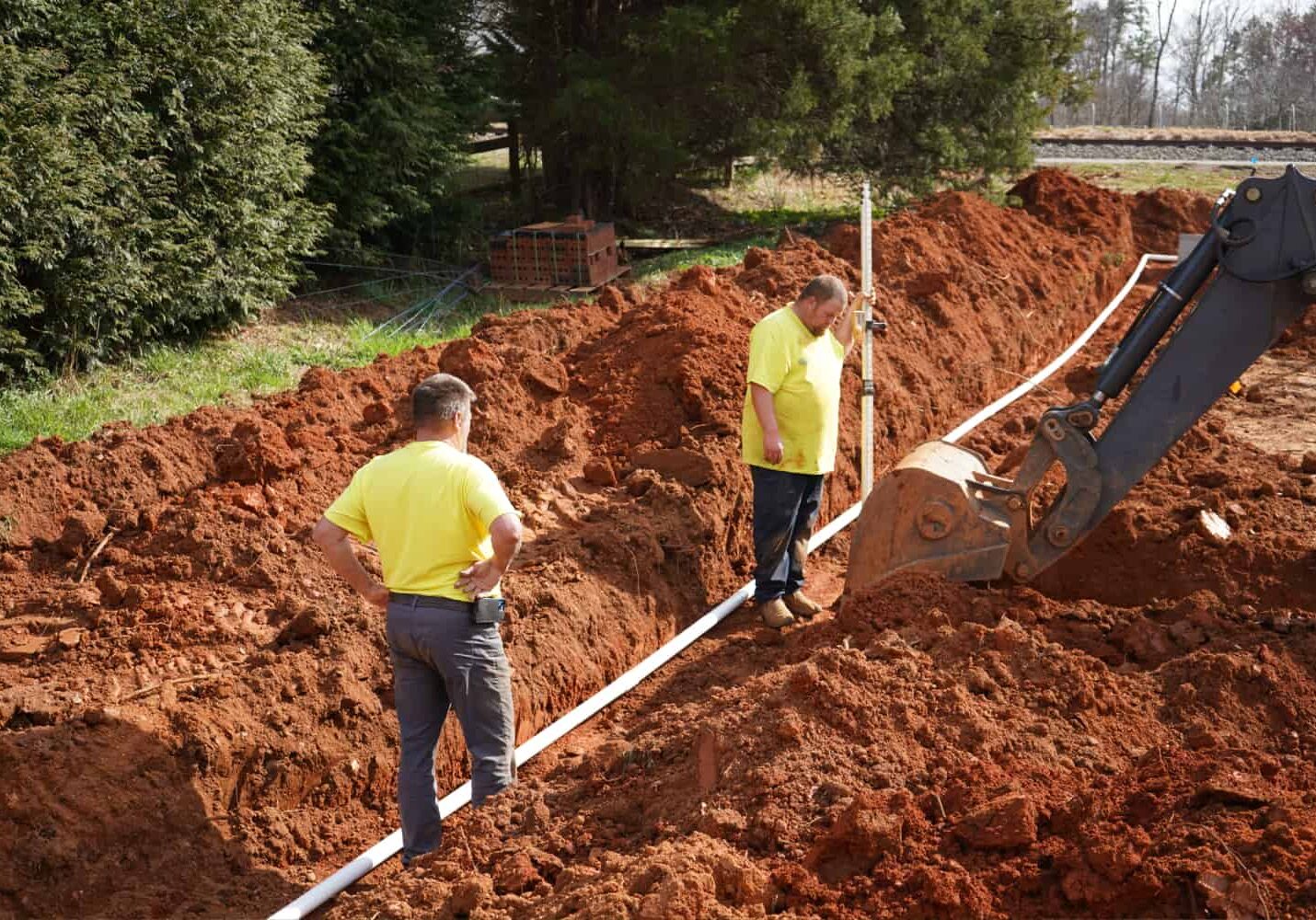 Plumbers-Setting-a-Pipe-Line