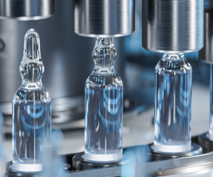 vials in filling line