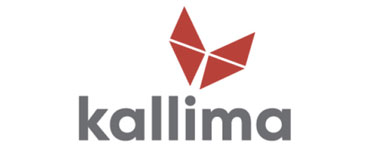Kallima logo featuring a red geometric design above the word 'kallima' in gray.