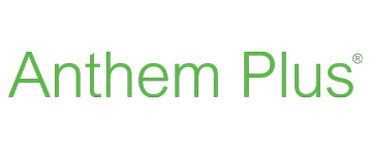 Logo of Anthem Plus displayed in green text on a white background.