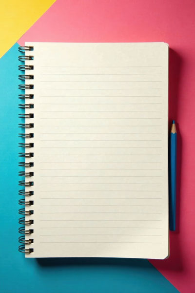 Wove Paper in Wire-O Bound Journal