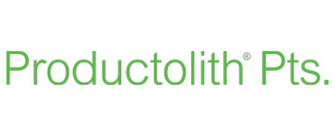 Logo of Productolith Pts. displayed in green text on a white background.