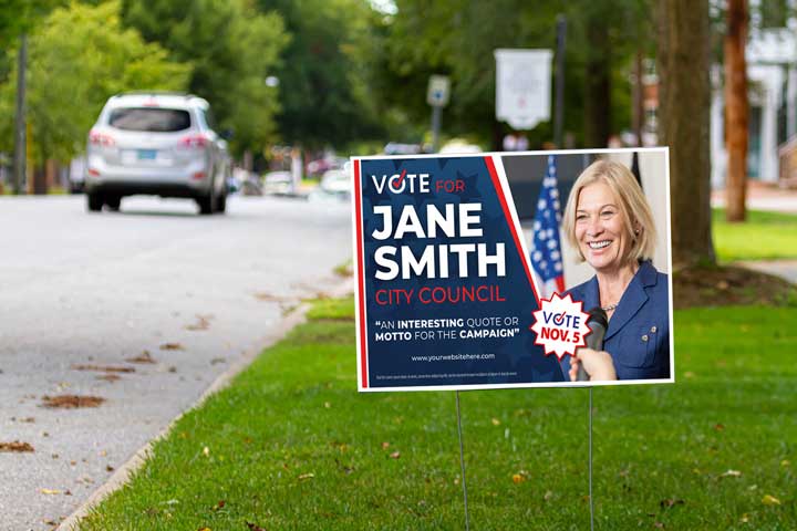Custom Printed Political Yard Sign Printing Company