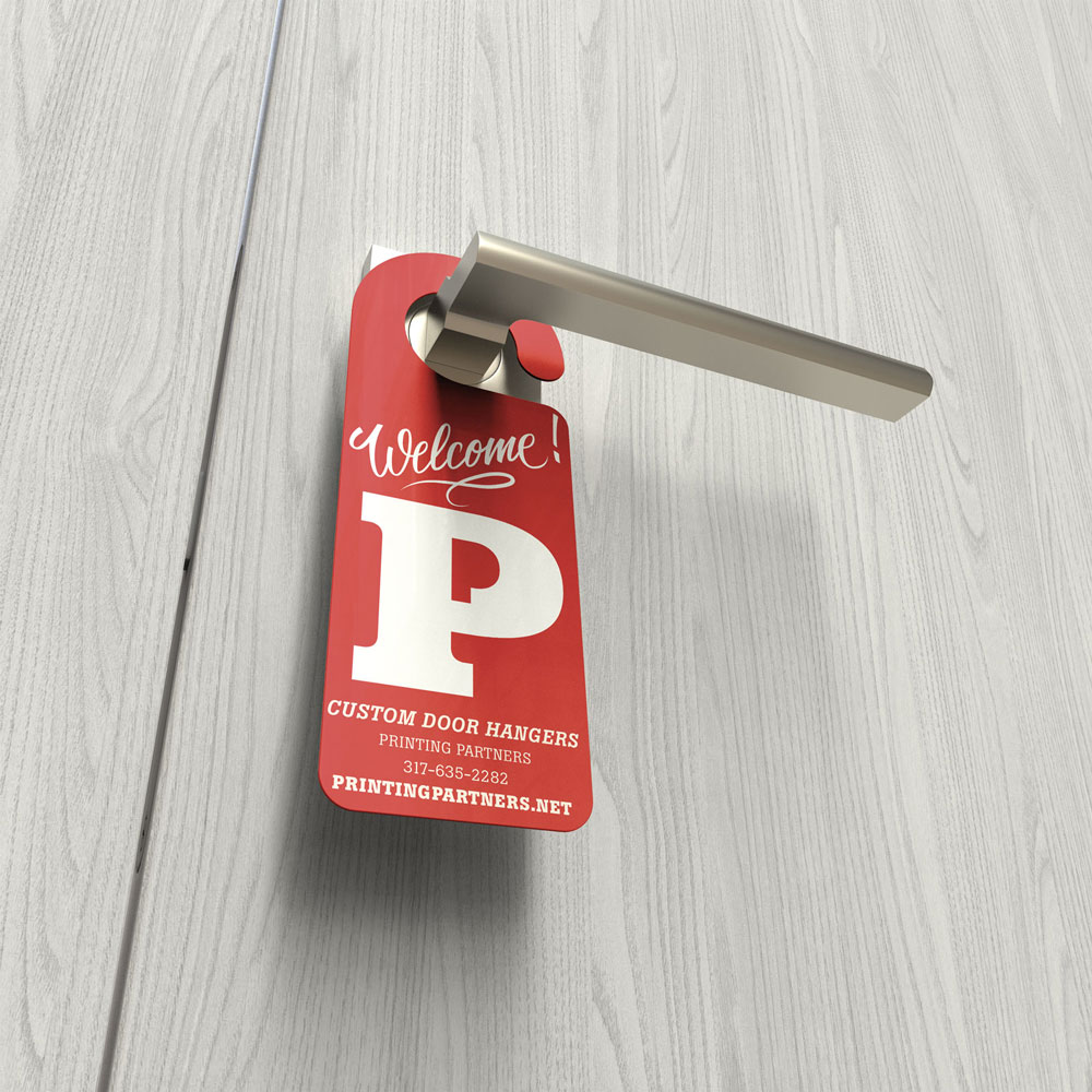 Custom Sized Doorhanger Printed With Your Message