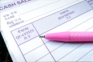 Handwritten Order Sheet with English, Thai and Chinese Labels fo