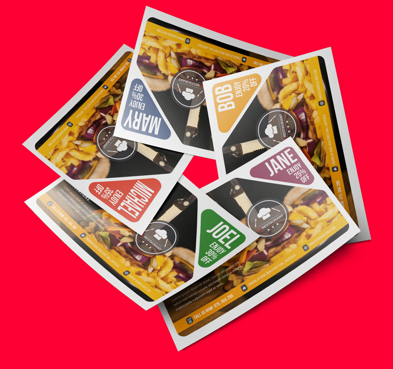 Variable Postcard Sample with Different Discounts