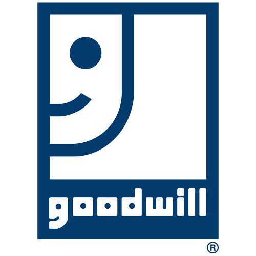 Logo of Goodwill Industries featuring a stylized letter 'g' and the word 'goodwill'.