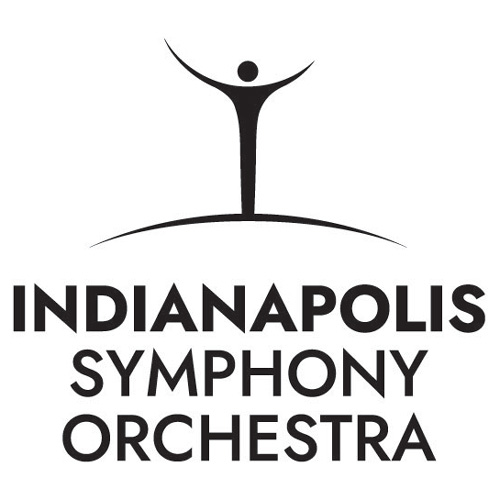 Logo of the Indianapolis Symphony Orchestra featuring a stylized figure and text.