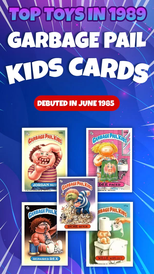 Collection of Garbage Pail Kids cards featuring various characters from the series.