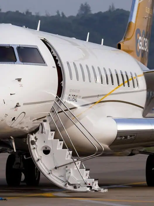 Bombardier Global 6000 ultra-long-range business jet on airport