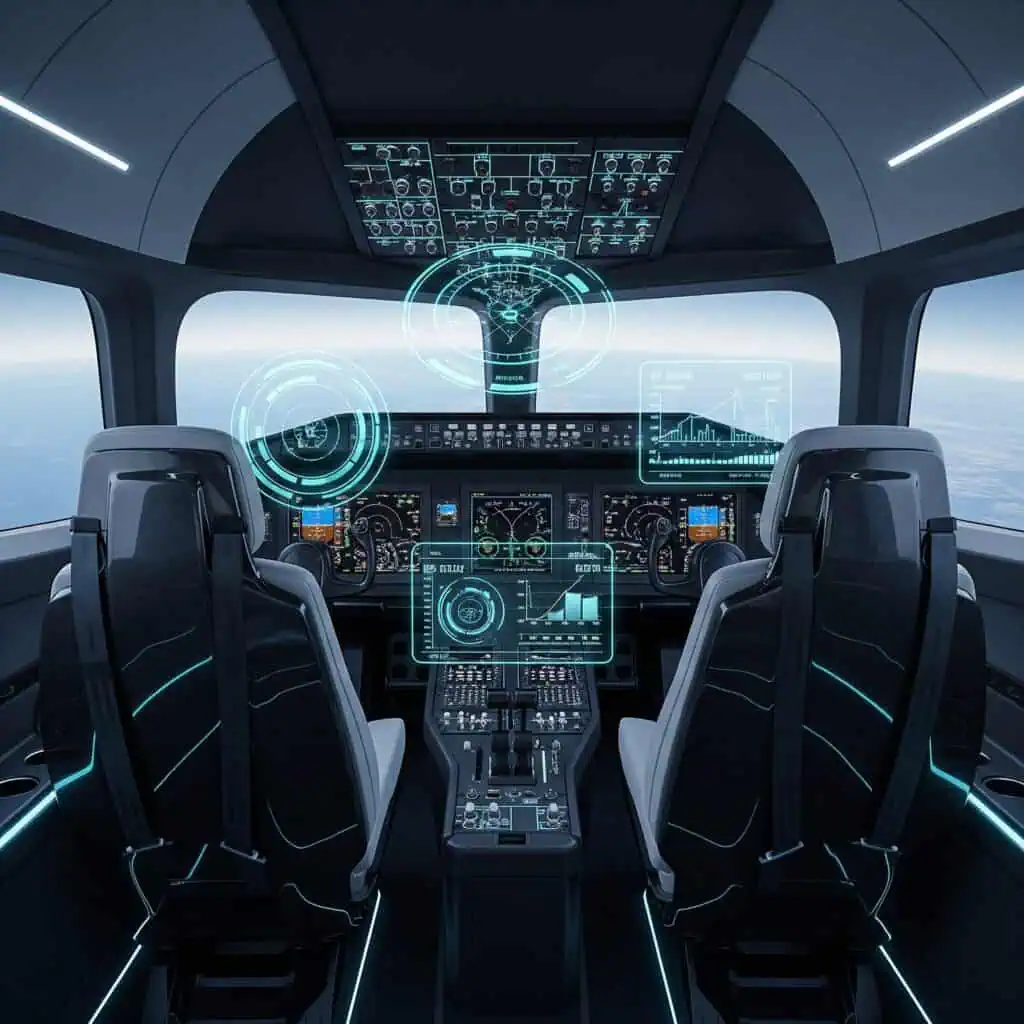  autonomous private aircraft future AI technology cockpit with advanced automation systems