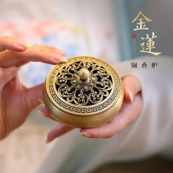 古銅 蓮 香炉 小 φ5.5cm 香道具 在銘(K-YC358) 古銅 蓮 香炉 小 φ5.5cm 香道具 在銘(K-YC358)