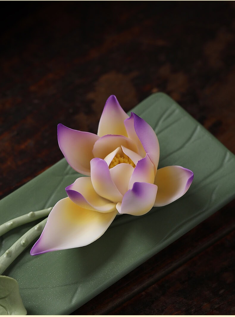 好運蓮蓮》手工陶瓷禪意蓮花香爐– 普雲閣