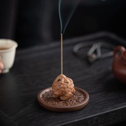 金蟾紫砂迷你線香爐茶台擺件