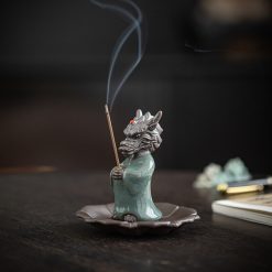 心誠則靈許願生肖龍線香爐擺件