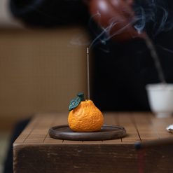大吉大利創意陶瓷橘子香薰爐