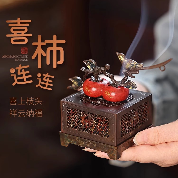 喜柿連連祥雲納福中式大香盒香爐：圖片 6