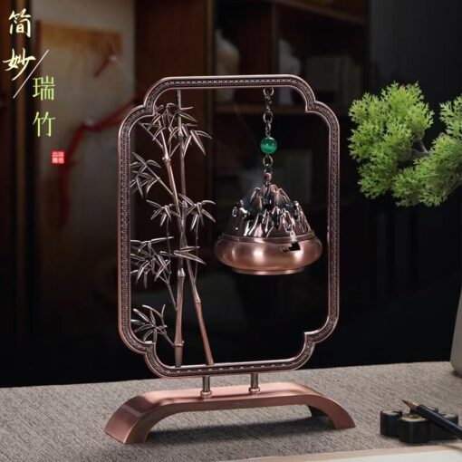 翠竹兆喜》新中式熏香吊爐擺件盤香爐– 普雲閣