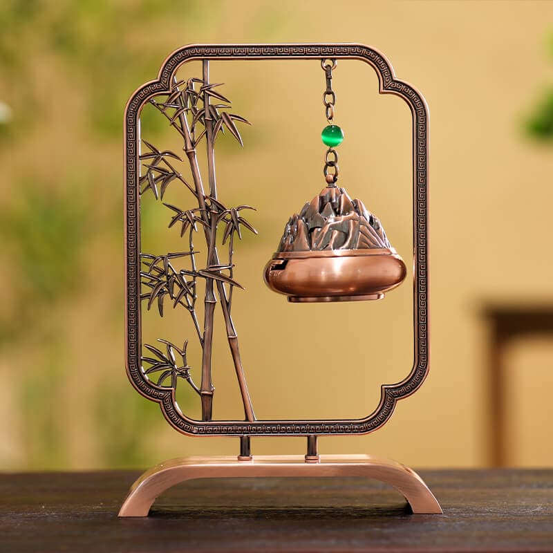 翠竹兆喜》新中式熏香吊爐擺件盤香爐– 普雲閣