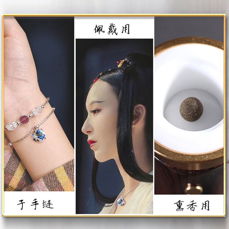 蜜製香丸手工蜜丸車載香丸陶瓷罐裝香丸球香囊：圖片 4