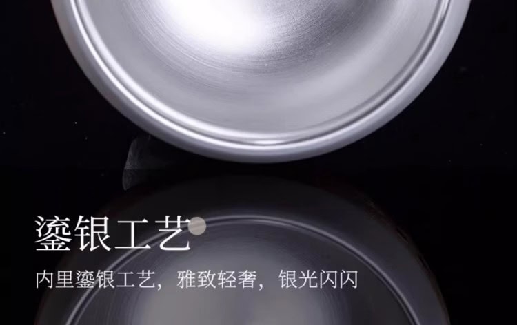 《百順》手工金盞杯羊脂玉白瓷鎏金主人茶盞杯