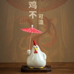 雞不可濕陶瓷公雞線香插搞笑諧音梗擺件