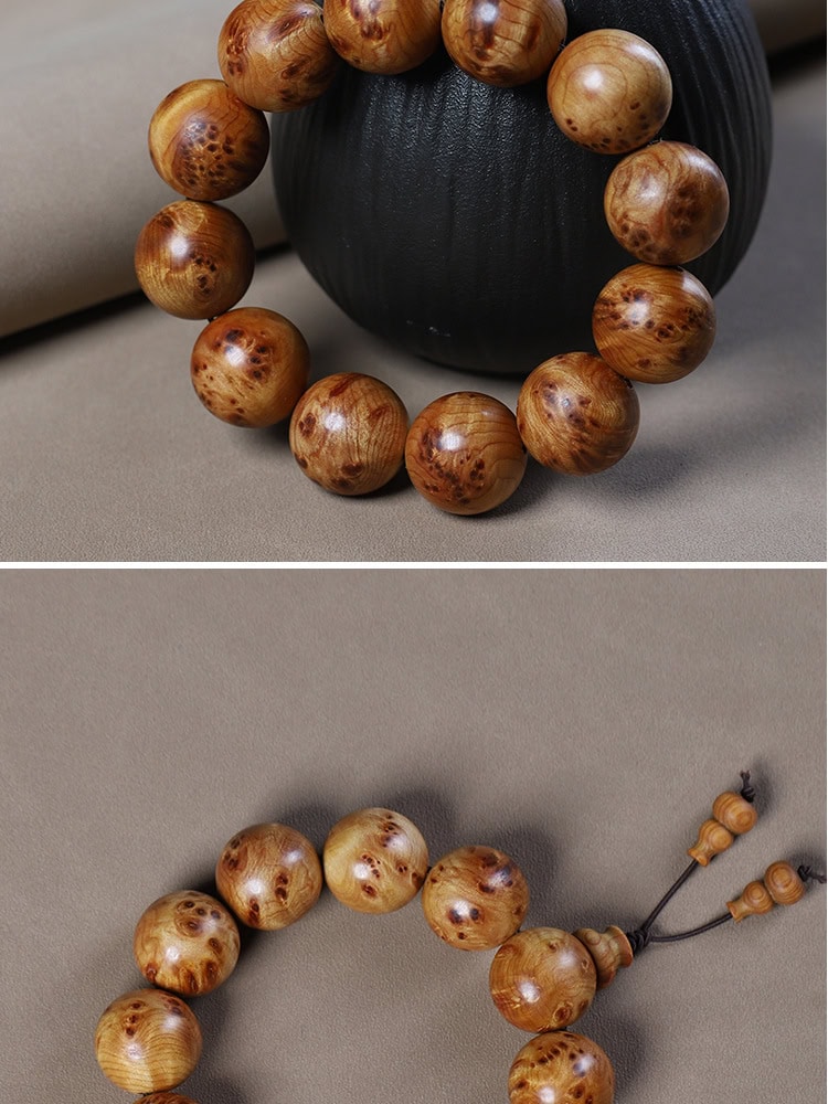 未央》太行崖柏陳化瘤疤老料佛珠文玩手串– 普雲閣