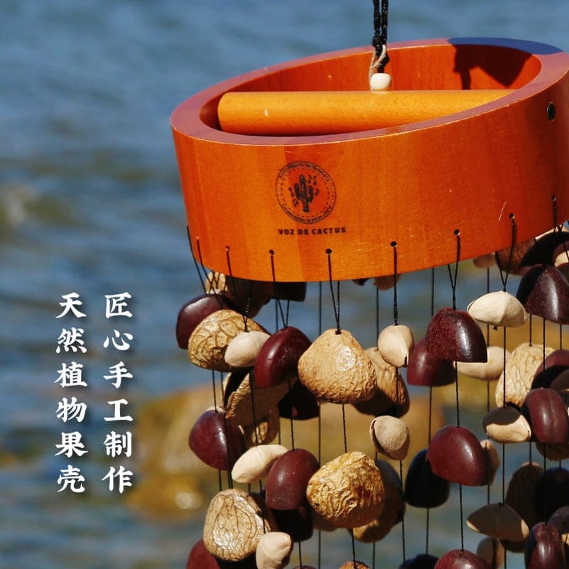 平靜心靈天然植物果殼圓環風鈴療愈手搖鈴音樂器：圖片 2