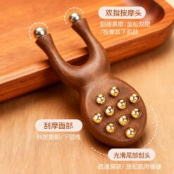 金絲檀木黃銅小青蛙面部按摩器
